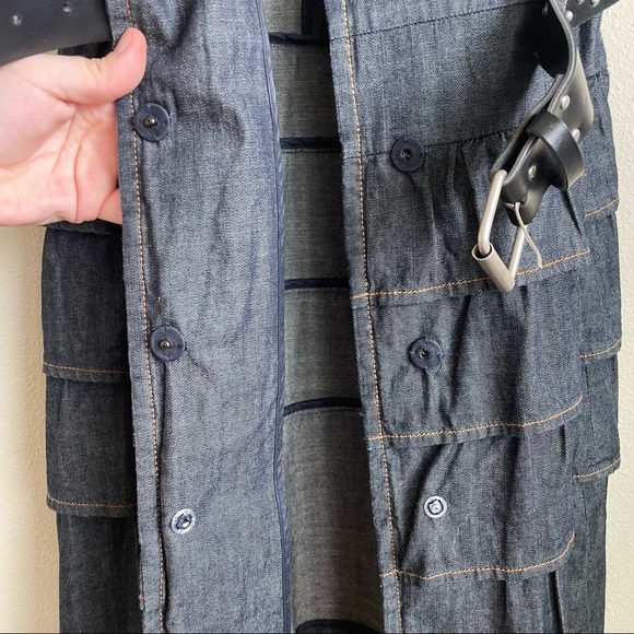 Moiselle Denim Ruffle Designer Dress - Picture 8 of 12